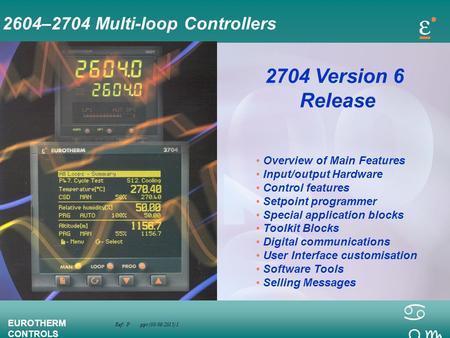 2704 Version 6 Release 2604–2704 Multi-loop Controllers