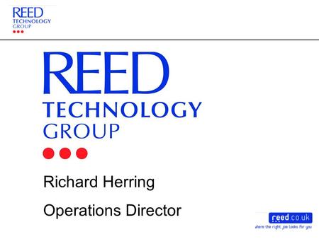 Richard Herring Operations Director. The Good Old Days!