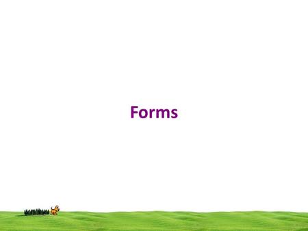 Forms. Form An HTML form is a section of a document containing normal content, special elements called controls (checkboxes, radio buttons, buttons, etc.),