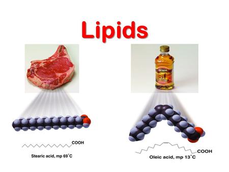 Lipids. Lipids  Made up of C, H and O  Can exist as fats, oils and waxes  They are insoluble in water  They are a good source of energy  (9 k cal.