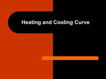 Heating and Cooling Curve. Heating Curve Is a graph of heat added versus temperature Is useful in describing the change in temperature and the amount.