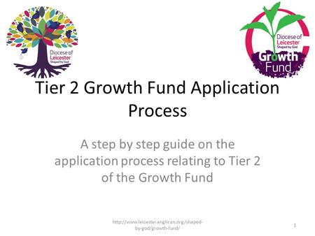 Tier 2 Growth Fund Application Process A step by step guide on the application process relating to Tier 2 of the Growth Fund