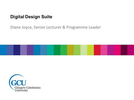Digital Design Suite Diane Joyce, Senior Lecturer & Programme Leader.