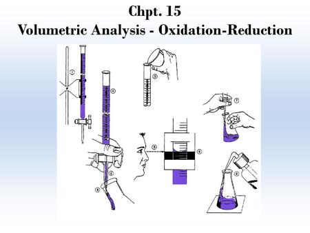 Chpt. 15 Volumetric Analysis - Oxidation-Reduction.