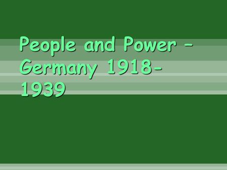People and Power – Germany