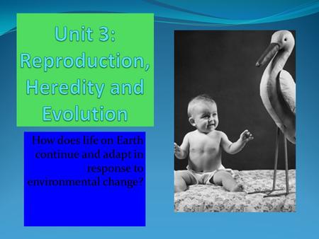 Unit 3: Reproduction, Heredity and Evolution