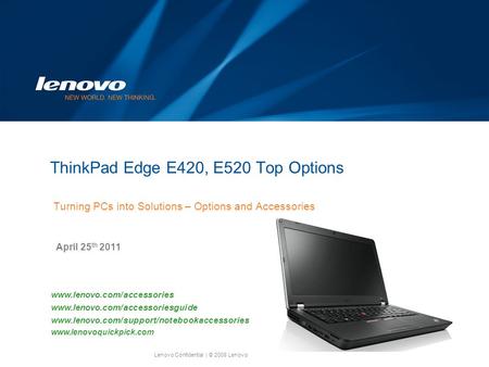 ThinkPad Edge E420, E520 Top Options