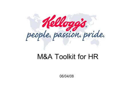 M&A Toolkit for HR 06/04/08.