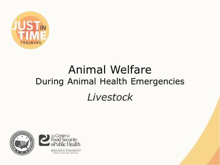 Animal Welfare During Animal Health Emergencies Livestock.