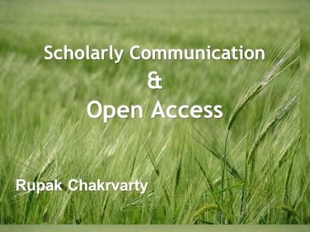 Scholarly communication is an umbrella term used to describe the process of academics, scholars and researchers sharing and publishing their research.