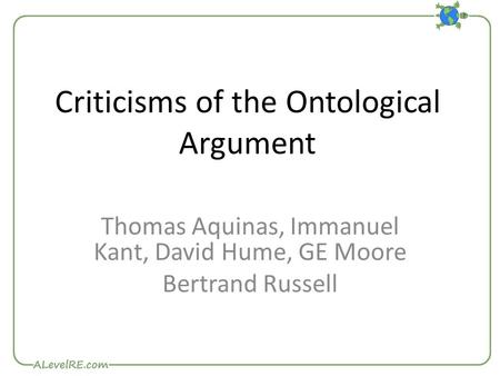 Criticisms of the Ontological Argument