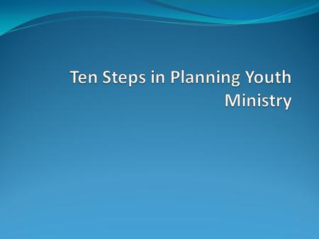 The Groundbreaking approach to developing youth ministry utilizes a team of interested adults and establishes a structure for assessing the needs of young.