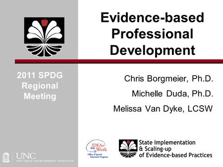 Evidence-based Professional Development