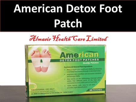 American Detox Foot Patch Almasir Health Care Limited