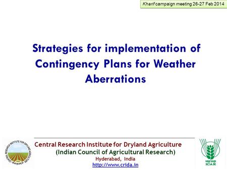 (Indian Council of Agricultural Research)