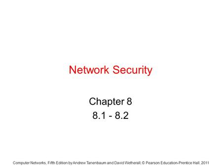 Network Security Chapter