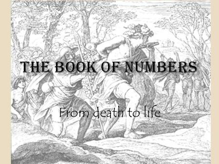 From death to life 1.The HISTORICAL SETTING of the book of Numbers 1. Where is Israel as the book opens? -- Israel is still at the foot of Mt Sinai 2.