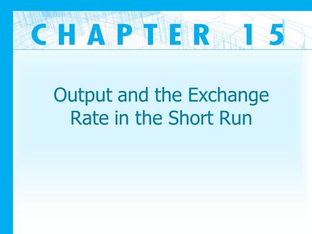 Output and the Exchange Rate in the Short Run. Introduction How can we analyze the short run of an open economy? What are the impacts on a country’s imports.