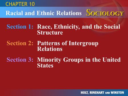 Racial and Ethnic Relations