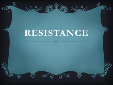 RESISTANCE. The resistance of a conductor is the ratio of the potential difference across it to the current flowing through it.