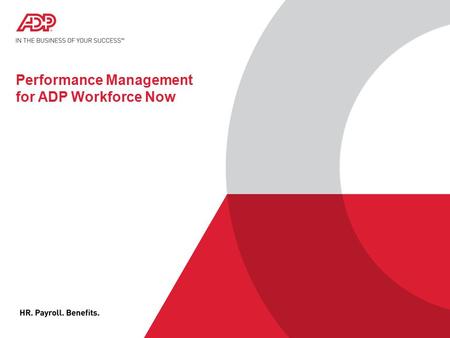 Performance Management for ADP Workforce Now