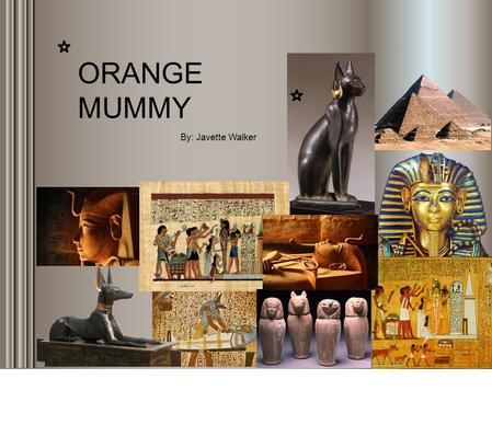 By: Javette Walker ORANGE MUMMY Most people associate Ancient Egypt with the pharaohs, pyramids of Giza, and mummies. But what is the connection between.