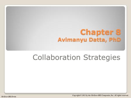 Chapter 8 Avimanyu Datta, PhD
