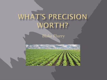 WHAT’S PRECISION WORTH?