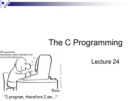 The C Programming Lecture 24.