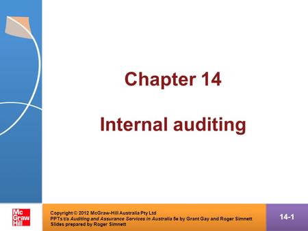 Chapter 14 Internal auditing