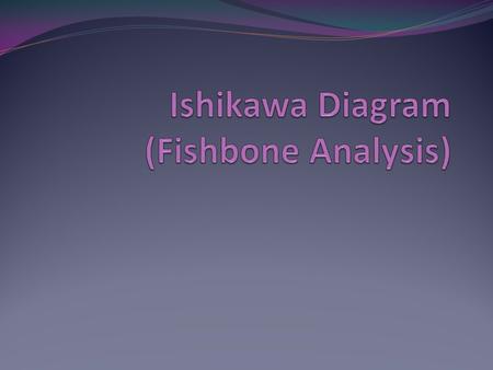 Definition A cause and effect diagram that represents the problem as the head of the fish and the bones as the contributory causes. Also known as Ishikawa.