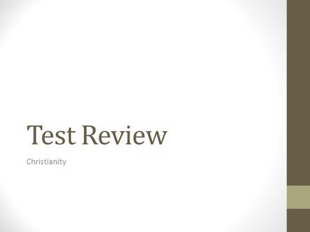Test Review Christianity.