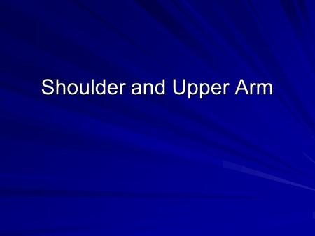 Shoulder and Upper Arm. Anatomy HumerusClavicleScapula –Projections of scapula Acromion process Coracoid process –Glenoid Of these, which is attached.