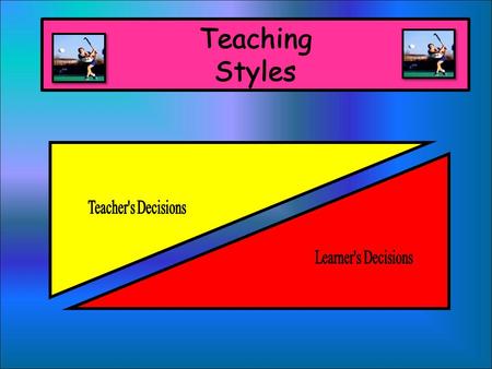 WE ARE LEARNING TO... Understand the different types of teaching styles and when each are most appropriate to use.