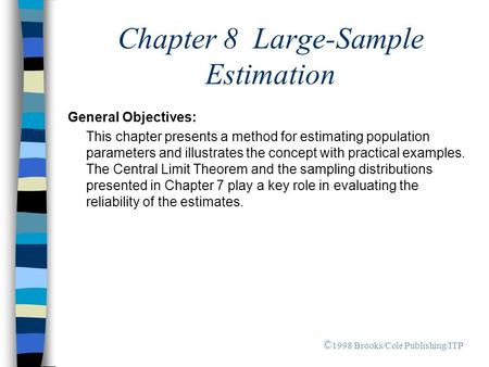 Chapter 8 Large-Sample Estimation