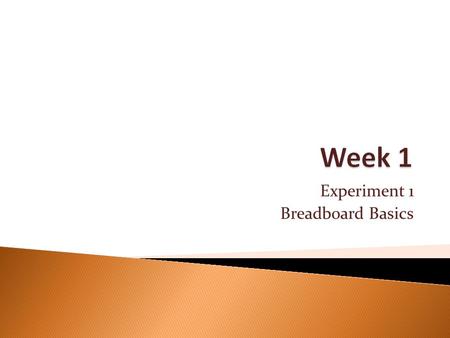 Experiment 1 Breadboard Basics