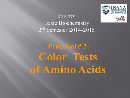 Color Tests of Amino Acids