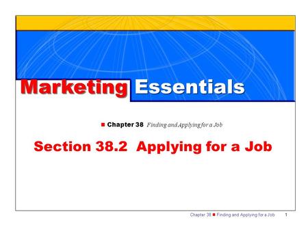 Section 38.2 Applying for a Job