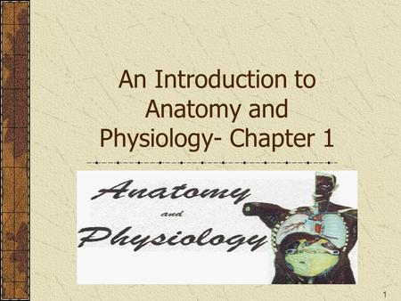 1 An Introduction to Anatomy and Physiology- Chapter 1.
