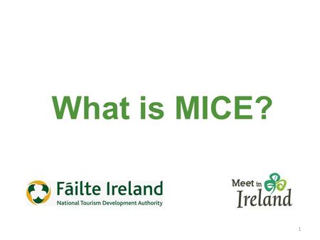 1 What is MICE?. 2 Business Tourism Business Events MICE (Meetings, Incentives, Conferences, Events)
