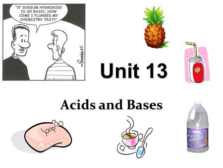 Unit 13 Acids and Bases.
