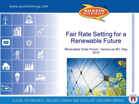 1 Filename, Version Fair Rate Setting for a Renewable Future Renewable Cities Forum, Vancouver BC, May 2015.