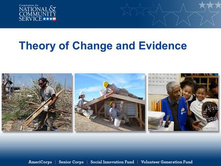 Theory of Change and Evidence