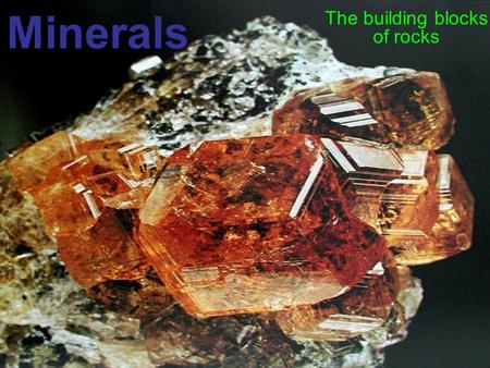 The building blocks of rocks