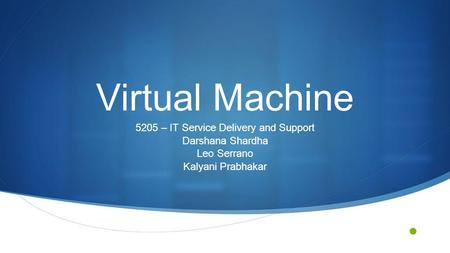 5205 – IT Service Delivery and Support