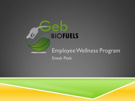 Employee Wellness Program Sneak Peak Geb BIO FUELS.