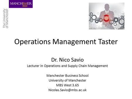 Operations Management Taster