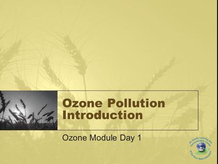 Ozone Pollution Introduction