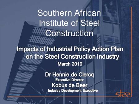 Southern African Institute of Steel Construction.