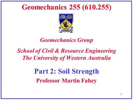 Martin Fahey The University of Western Australia